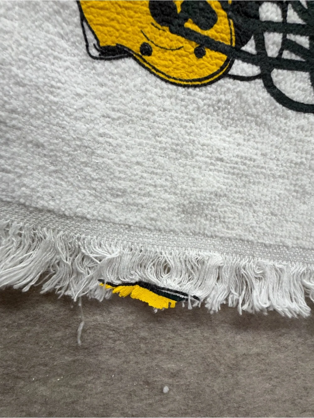 Vintage Green Bay Packers White Logo Hand Towel
